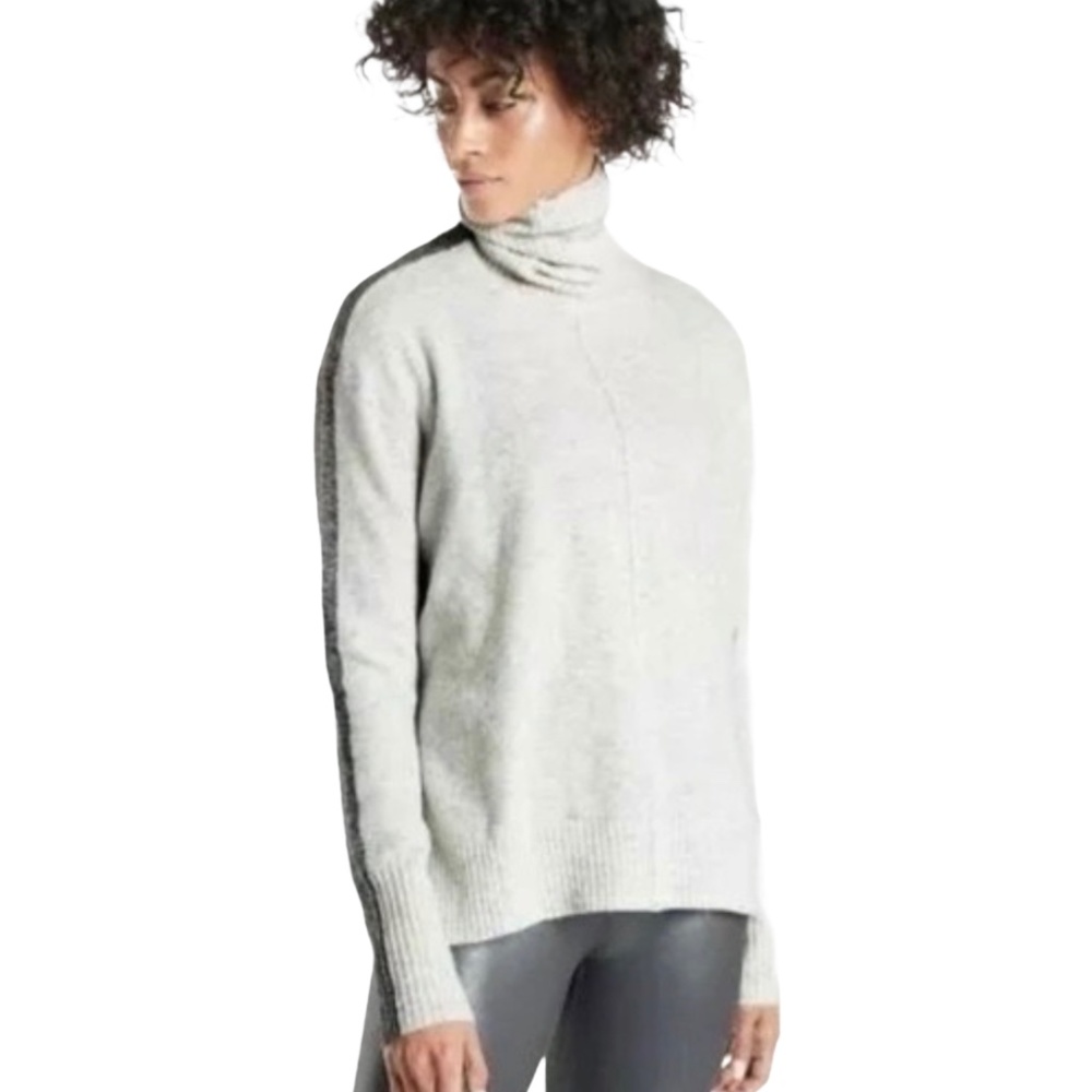 Athleta Transit Merino Wool Colorblock Sweater